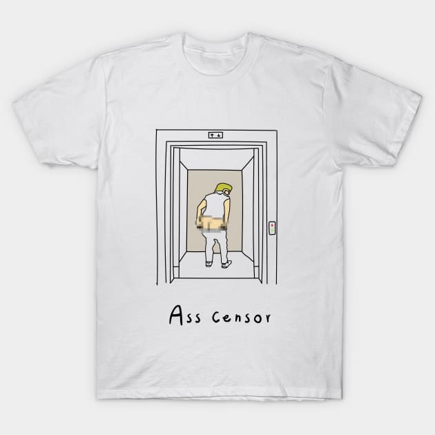 Ass censor T-Shirt by Beicondios